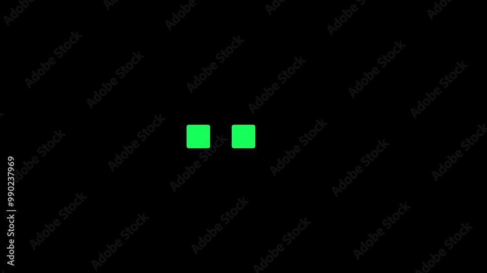 Element with typing or thinking square dots slowly pulsing inside Loop. Element with typing or thinking square dots slowly pulsing inside Loop.