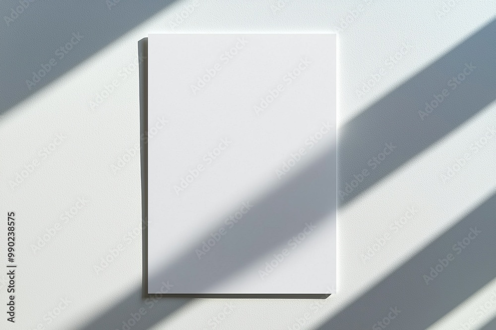 Paper A4 Mockup on White Background created with Generative AI Paper A4 Mockup on White Background created with Generative AI