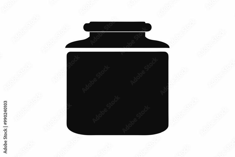 Jar bottle silhouette, jar bottle icon vector isolated white background.
Jar bottle silhouette, jar bottle icon vector isolated white background.