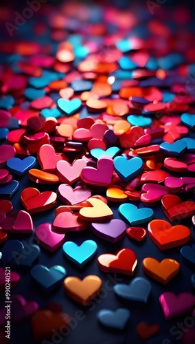 red and yellow hearts