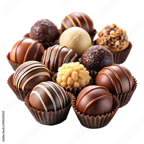 Different varieties of yummy and delicious chocolates