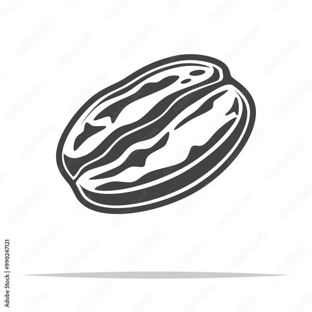 Coffee bean outline icon transparent vector isolated Coffee bean outline icon transparent vector isolated