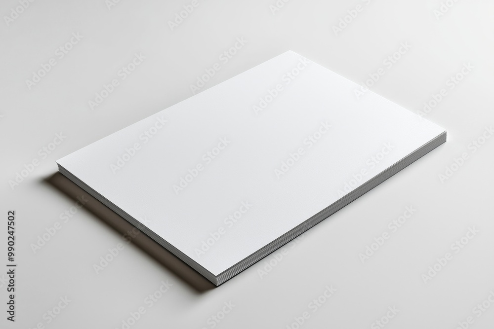 Paper A4 Mockup on White Background created with Generative AI Paper A4 Mockup on White Background created with Generative AI