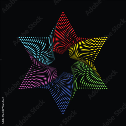 Vector hand drawn doodle mandala. Ethnic mandala with colorful tribal ornament. Isolated. Bright colors.