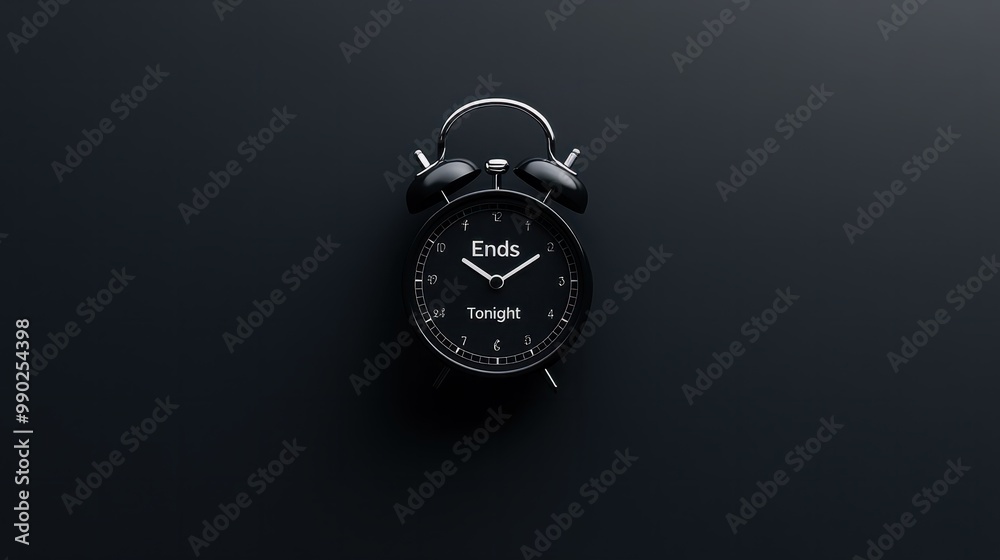 A minimalist Black Friday countdown banner, featuring a simple clock icon and the words A minimalist Black Friday countdown banner, featuring a simple clock icon and the words