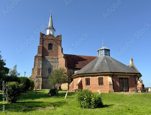 St. Mary the Virgin church, traditionally known as the Fisherman's church,  which dates from the 12th century on the Hythe in the port area of Maldon, Essex, England, UK.  photo