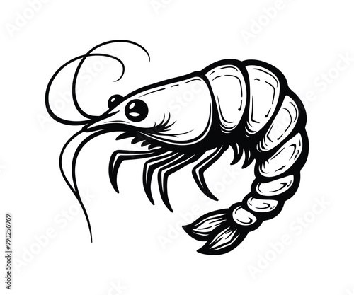 Shrimp Sea Animal Vector