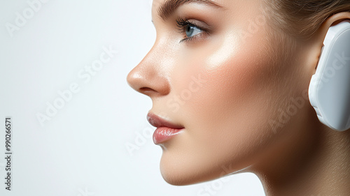 Woman’s Face Natural Skin vs. Flawless Makeup Enhancement for Beauty Transformation and Comparison..