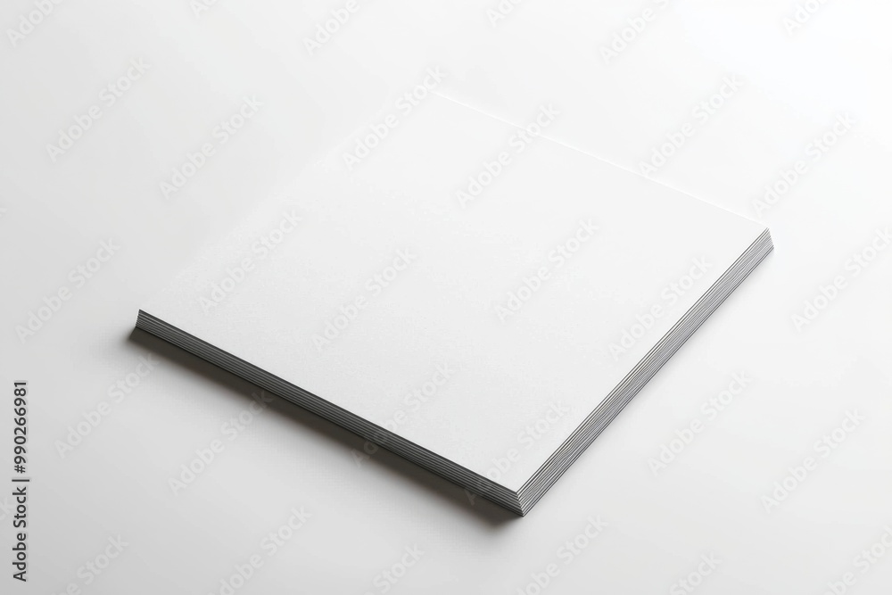 Paper A4 Mockup on White Background created with Generative AI Paper A4 Mockup on White Background created with Generative AI