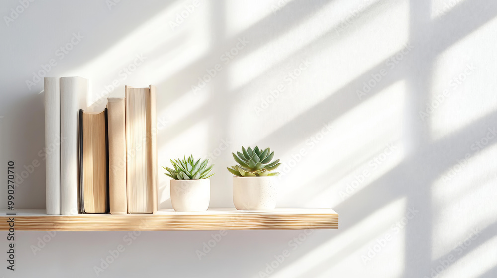 A beautifully organized bookshelf with potted plants and neatly stacked books, creating a cozy and refreshing reading environment.
A beautifully organized bookshelf with potted plants and neatly stacked books, creating a cozy and refreshing reading environment.