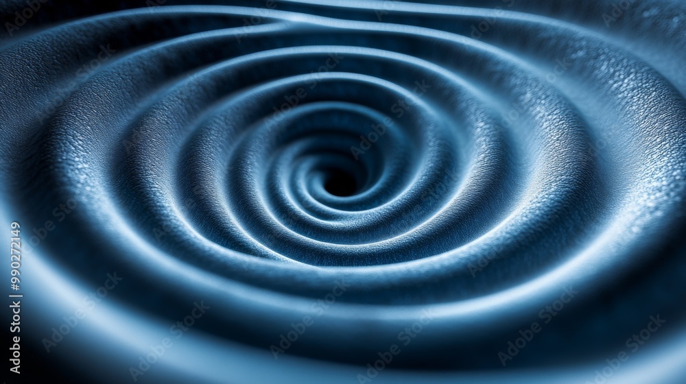 Obraz premium Abstract Blue Swirling Pattern with Depth