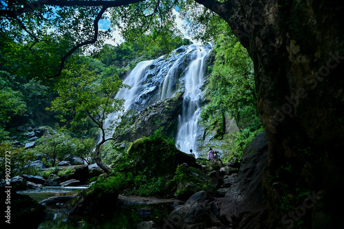 Khlong Lan Waterfall. In Namtok Khlong Lan National Park Kamphaeng Phet Province photo