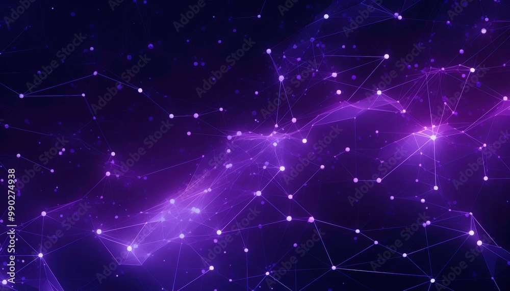 Abstract blue background with connected dots and lines. Perfect for technology, communication, networking, and futuristic concepts in designs. Generative AI