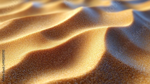 Golden Sand Dunes in the Desert