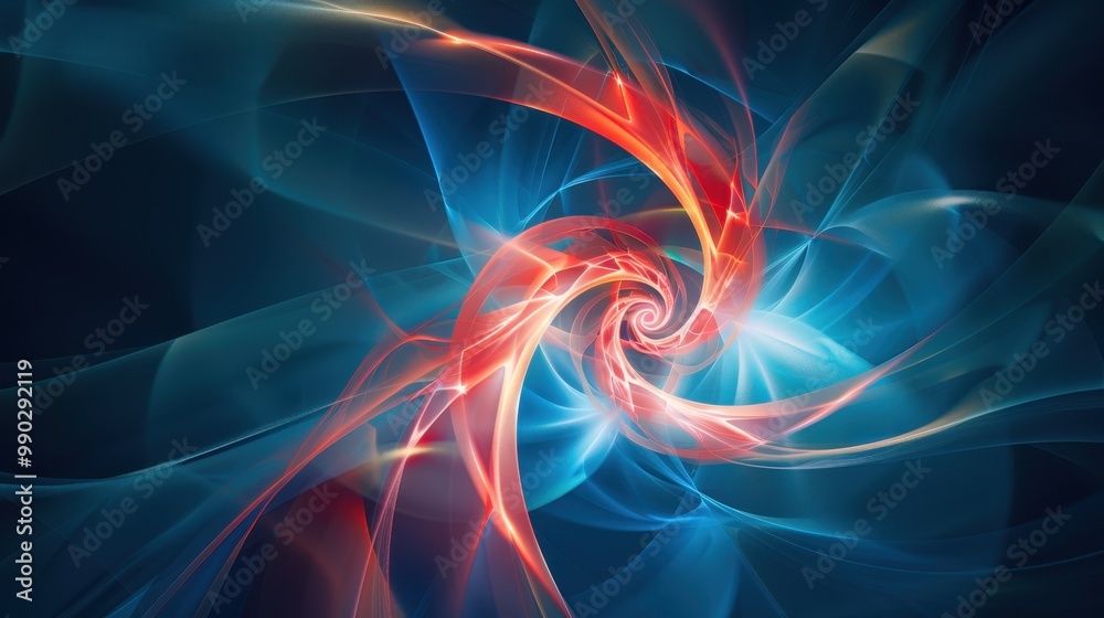 Fototapeta premium Abstract design shows a circle. The backdrop is textured and colorful.