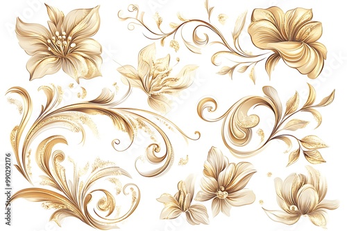 Floral Art Design Texture Pattern. It can be used for decorating of wedding invitations, Ceramic Tiles, decoration for Textile Cloth Design.