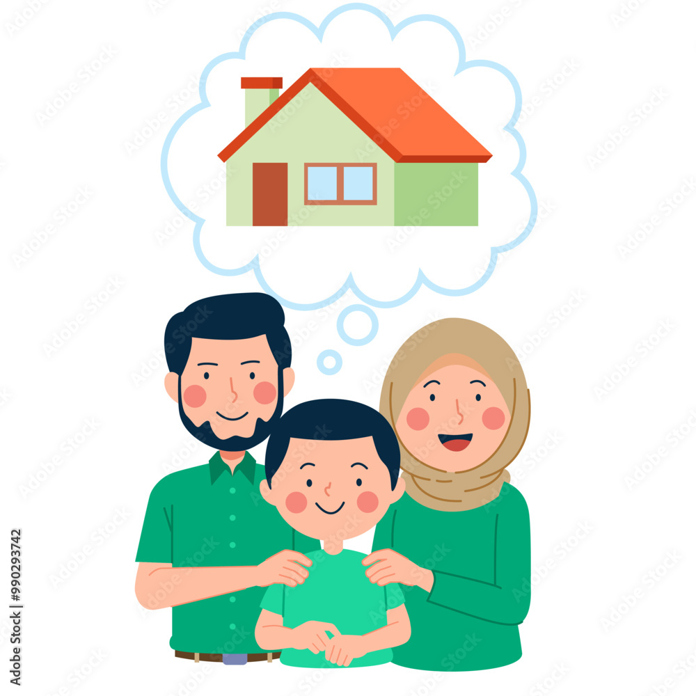a muslim family has future plans of building or buying a house a muslim family has future plans of building or buying a house