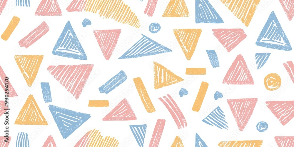 A colorful pattern featuring abstract shapes in pink, blue, and yellow, creating a playful, modern design. A colorful pattern featuring abstract shapes in pink, blue, and yellow, creating a playful, modern design.