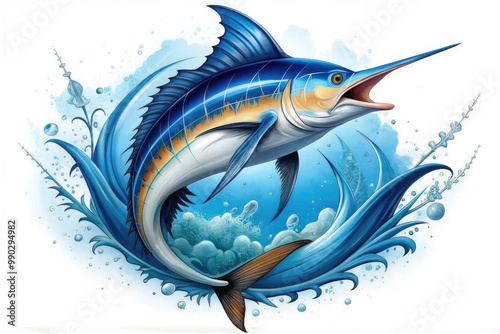 a fish of blue marlin high quality image.