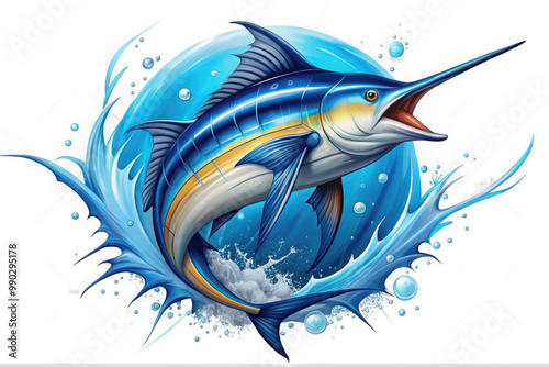 a fish of blue marlin high quality image.