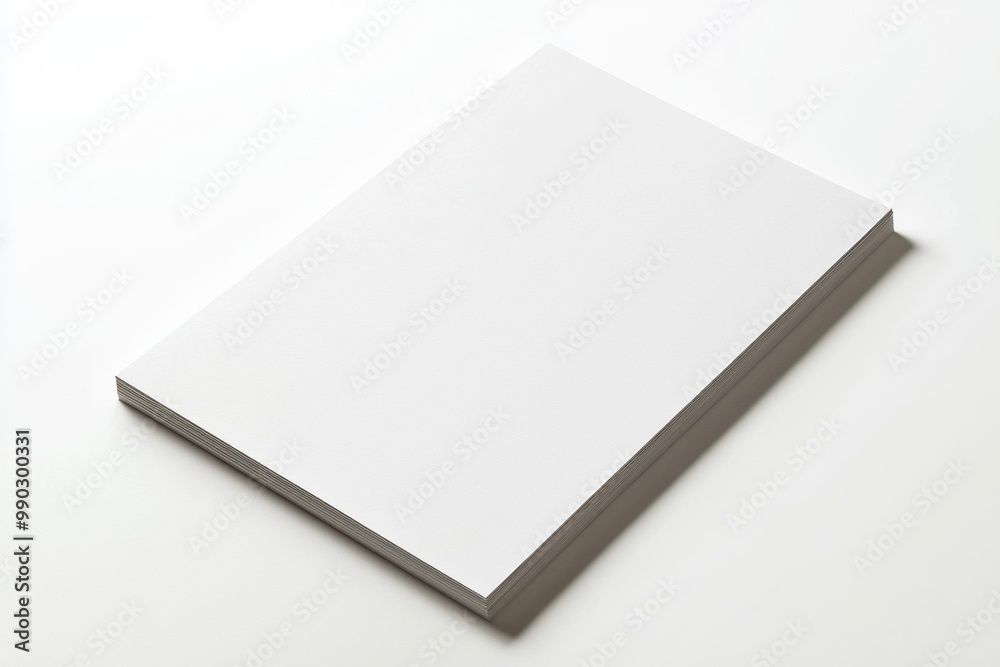 Paper A4 Mockup on White Background created with Generative AI Paper A4 Mockup on White Background created with Generative AI
