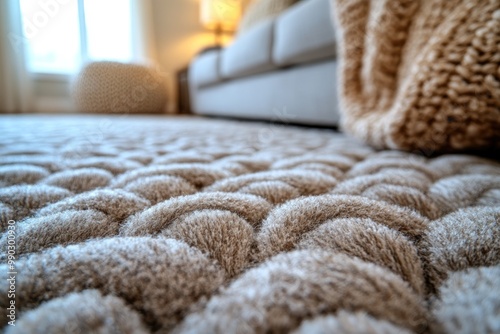 Close-up of a Soft and Cozy Rug photo