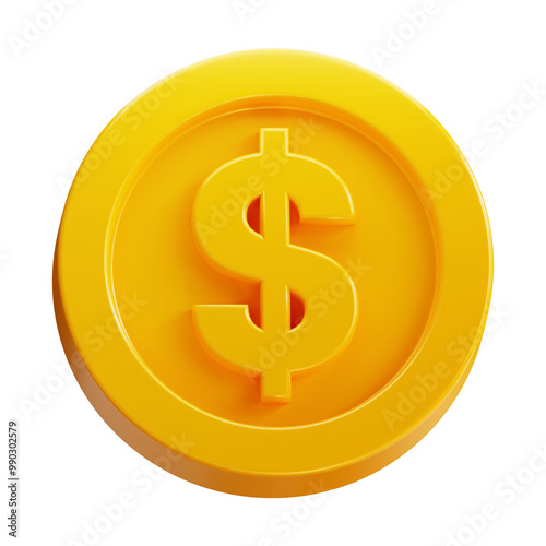  coins 3d icon illustration