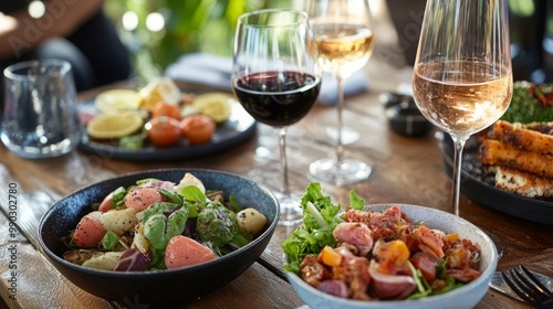 a culinary feast beautifully arranged on a dining table