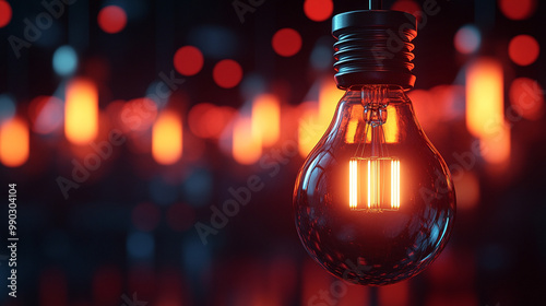 glowing light bulb topped with a graduation cap symbolizes the fusion of knowledge, innovation, and bright ideas. Perfect for themes of education, learning, and intellectual achievement photo