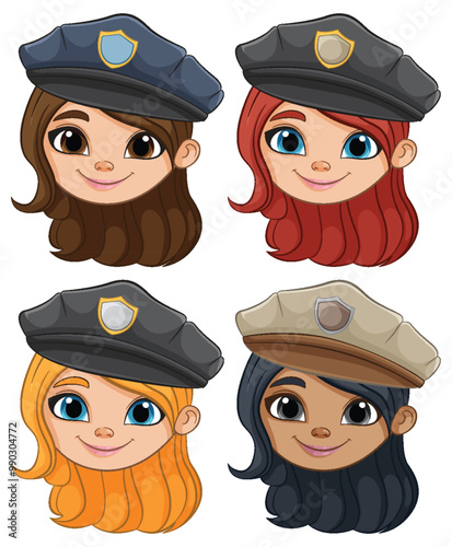 Diverse Female Police Officers