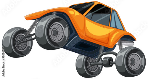 Orange Off-Road Vehicle Illustration