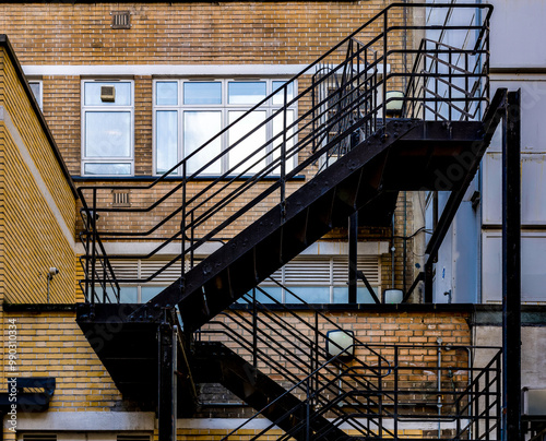 outdoor stairs in the building