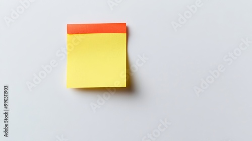 A colorful sticky note with nothing written on it, against a plain white background. There's plenty of room to add your own message.