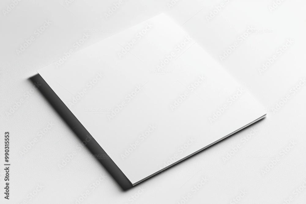 Paper A4 Mockup on White Background created with Generative AI Paper A4 Mockup on White Background created with Generative AI