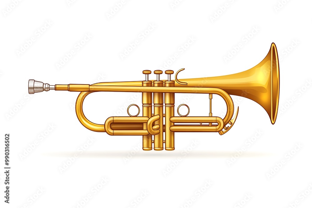 Fototapeta premium Double French Horn isolated
