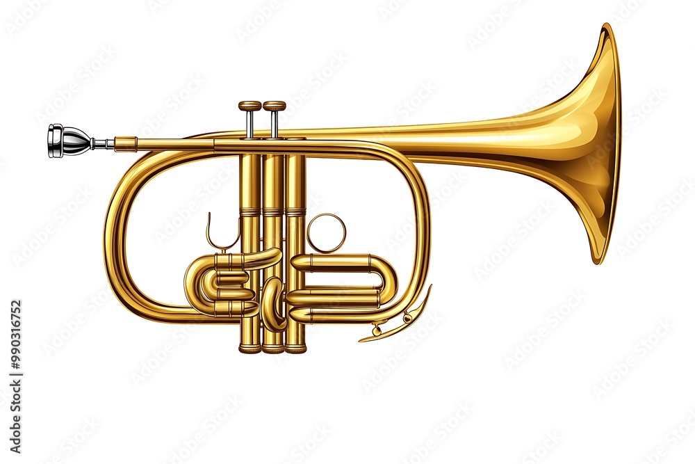 Fototapeta premium Double French Horn isolated