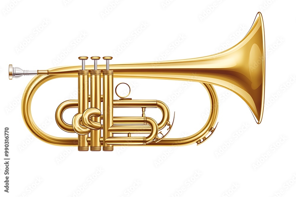 Fototapeta premium Double French Horn isolated