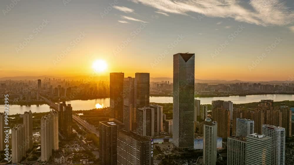 sunset over the city sunset over the city