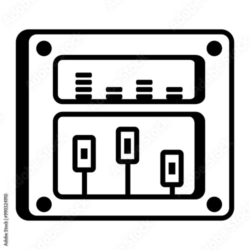 Audio mixer icon in linear style 