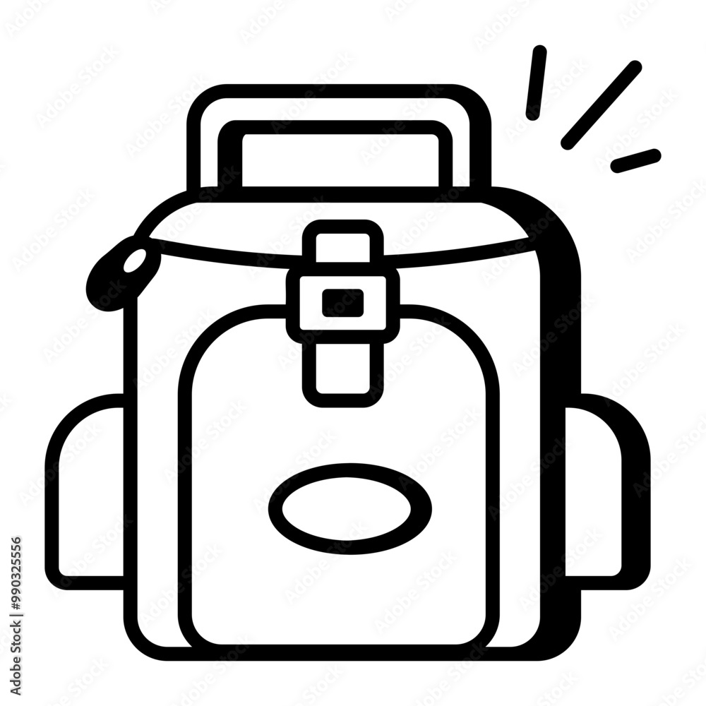 Camera case icon in outline style Camera case icon in outline style