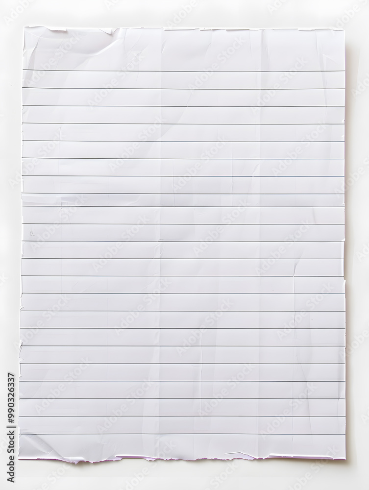 Obraz premium Notebook Lined Paper Background with horizontal lines neatly spaced across a clean white sheet 