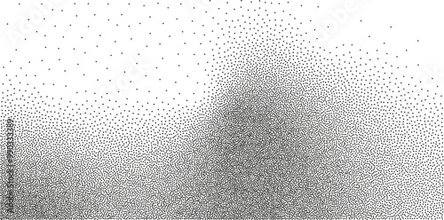 Noise Stipple pointillism background. Grain gradient texture background with dots. Dotwork gradient halftone pattern. Sand, grain, grunge stipple effect. Abstract vector texture, engraved overlay