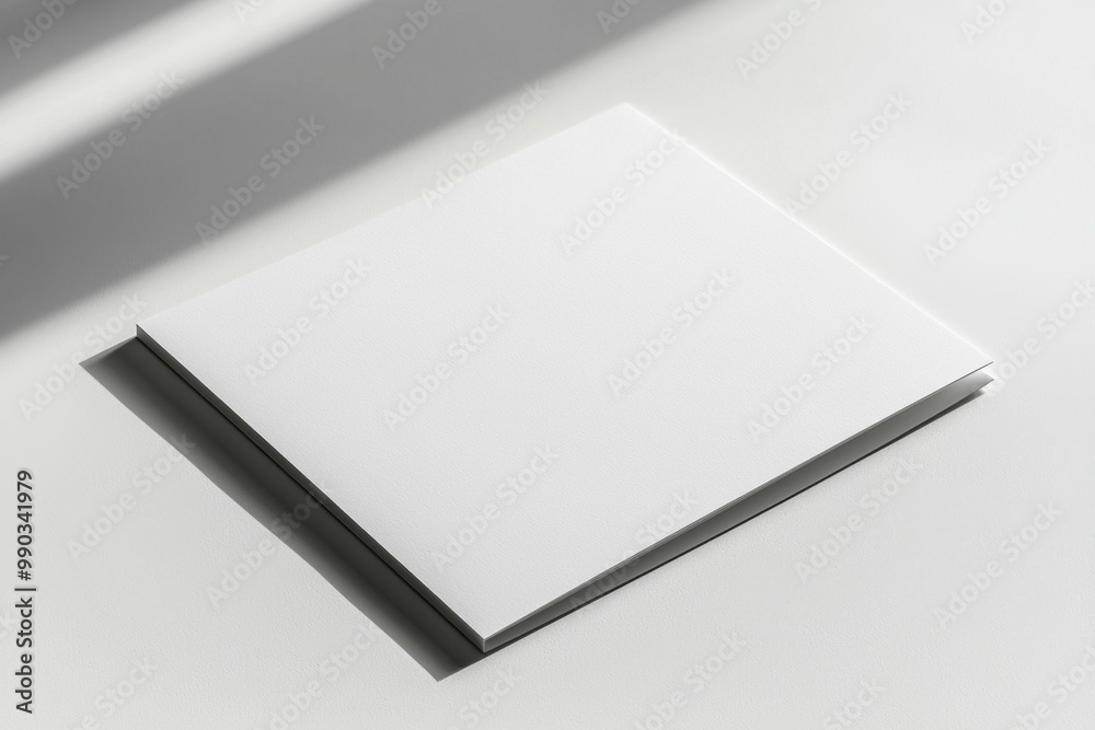 Paper A4 Mockup on White Background created with Generative AI