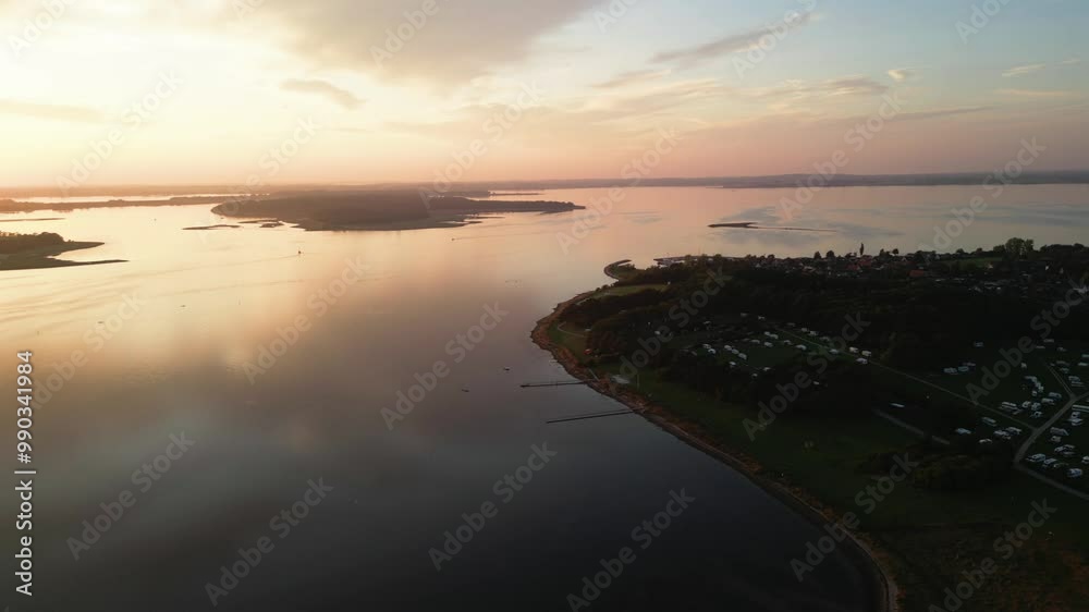 Aerial view of harbour in denmark roskilde fjordlandet Aerial view of harbour in denmark roskilde fjordlandet