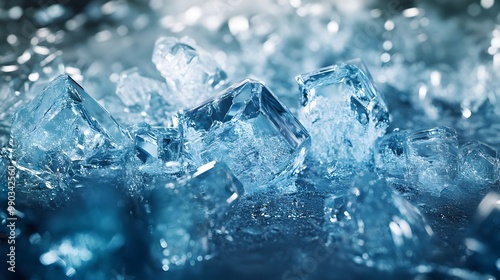 Mesmerizing Lithium Crystals Sparkling in Pool Surface