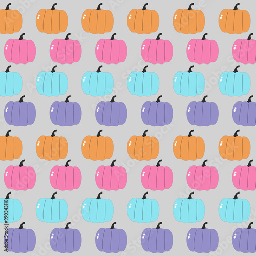 PUMPKIN HEADS DESIGN PATTERN TEXTURE WALLART