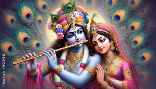 Krishna Playing the Flute 