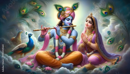 Krishna Playing the Flute 