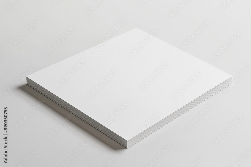 Paper A4 Mockup on White Background created with Generative AI Paper A4 Mockup on White Background created with Generative AI
