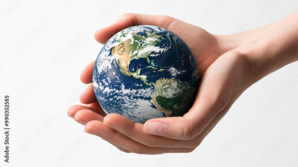 Hands Holding the Earth   Protecting Our Global Environment for a Sustainable Future